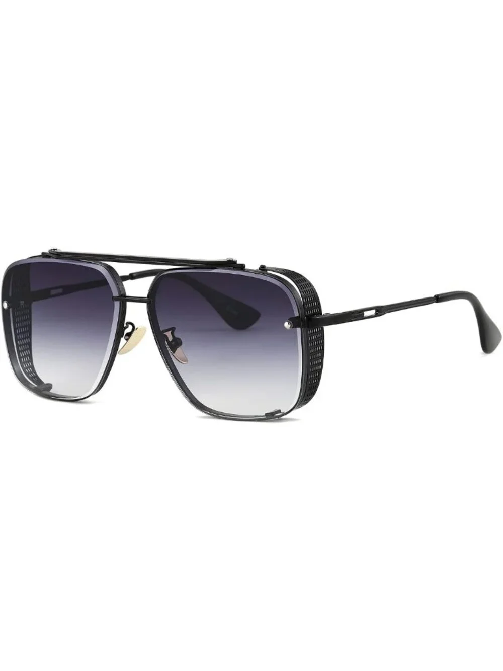 Oversized Square Aviator Sunglasses | Retro Gradient Lenses, Steampunk Style